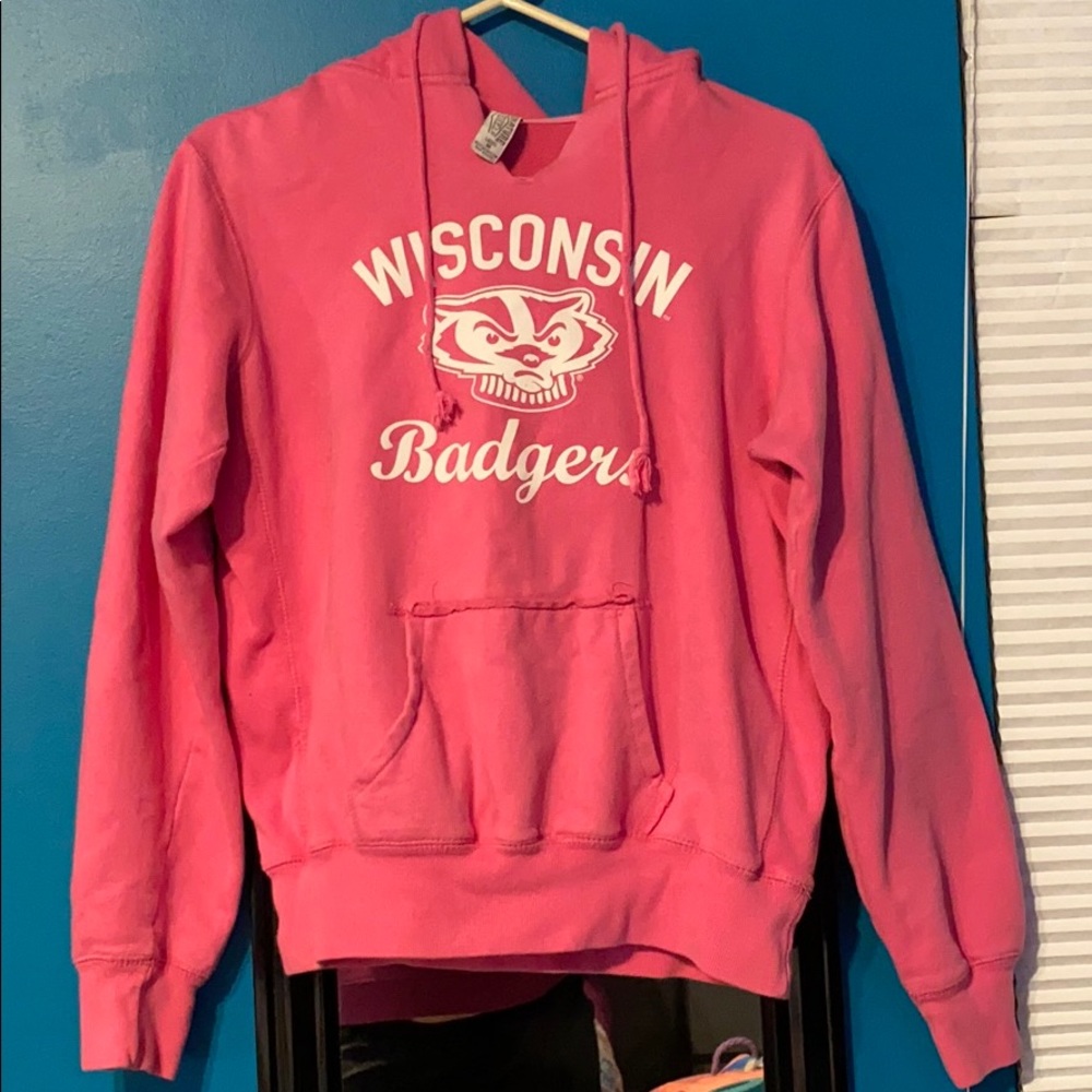 Pink Wisconsin Badgers Hoodie